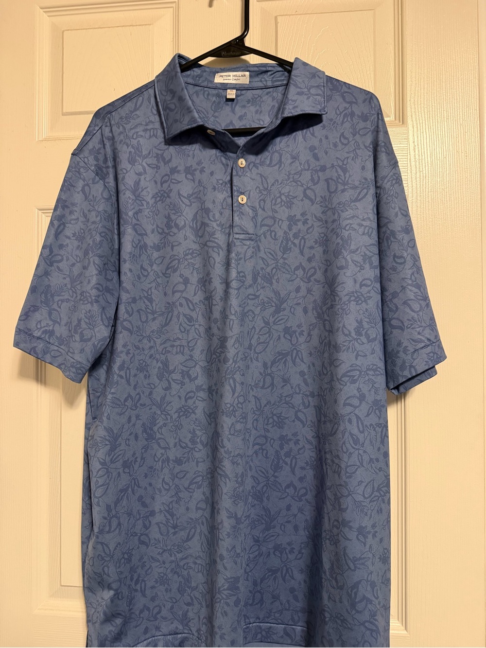 Peter Millar Light Blue Subtle Floral Polo